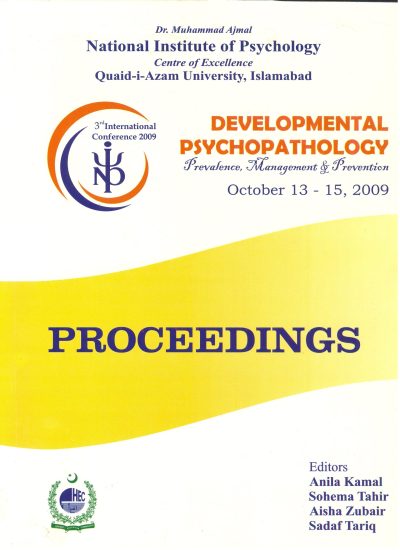 Proceedings -Develop. Psychopathology